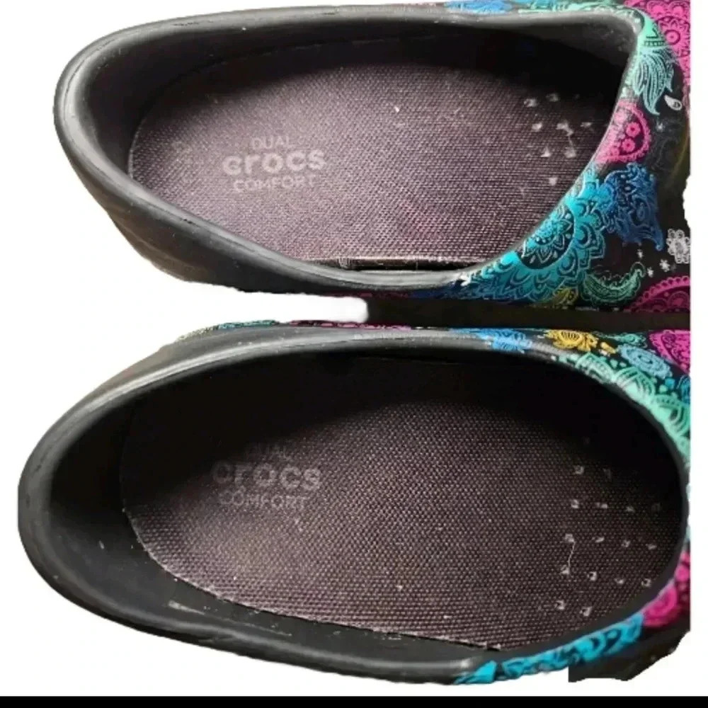 CrocsWomens Neria Pro II Printed Comfort Non Slip Work/ Outdoor Colorful Clogs 7 - Picture 10 of 11
